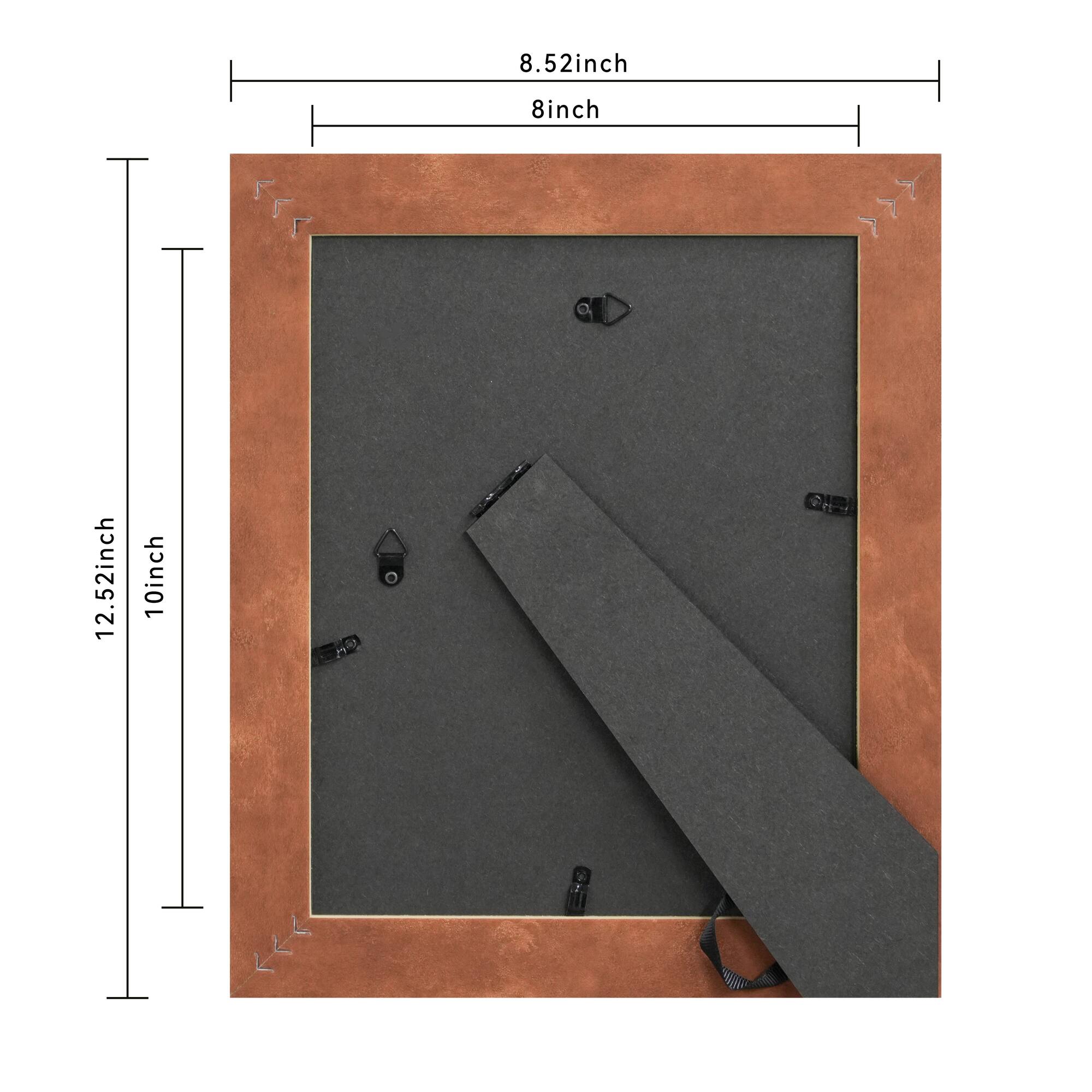 8" x 10" Brown Triangle Pattern Faux Leather Tabletop Frame, Treasured Finds by Ashland®
